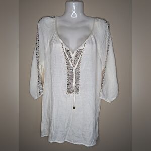 Maurices Sheer Beaded Blouse